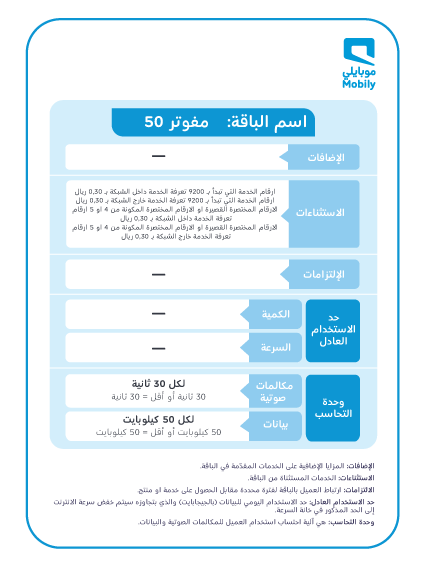 أسعار باقات موبايلي المفوترة من Mobily السعودية موقع ون اخبار تقنية أكبر موقع للهواتف الذكية